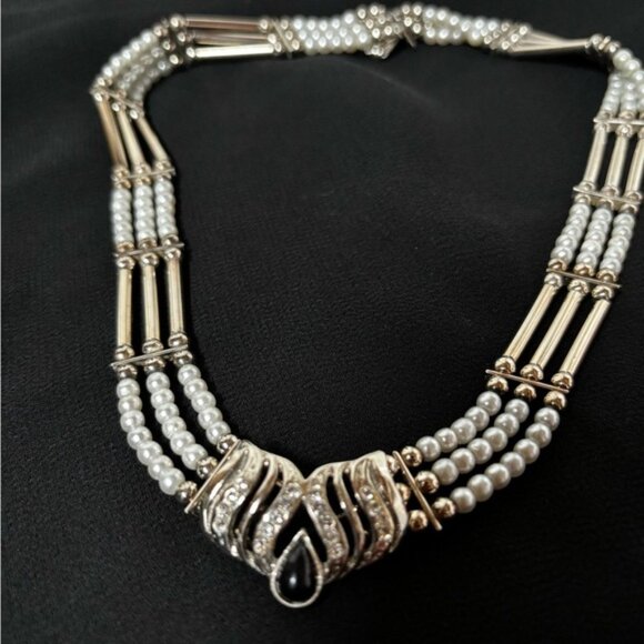 Vintage multi strand  faux pearl necklace - Picture 7 of 8